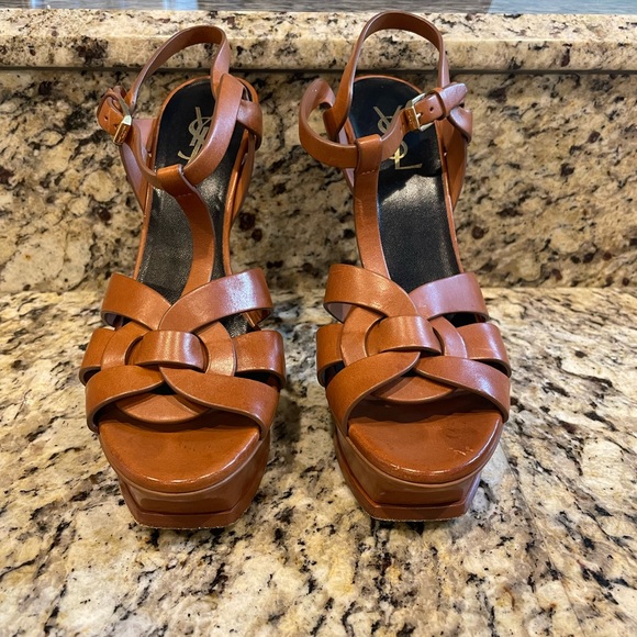 Saint Laurent Tribute Platform Sandals - Picture 2 of 8